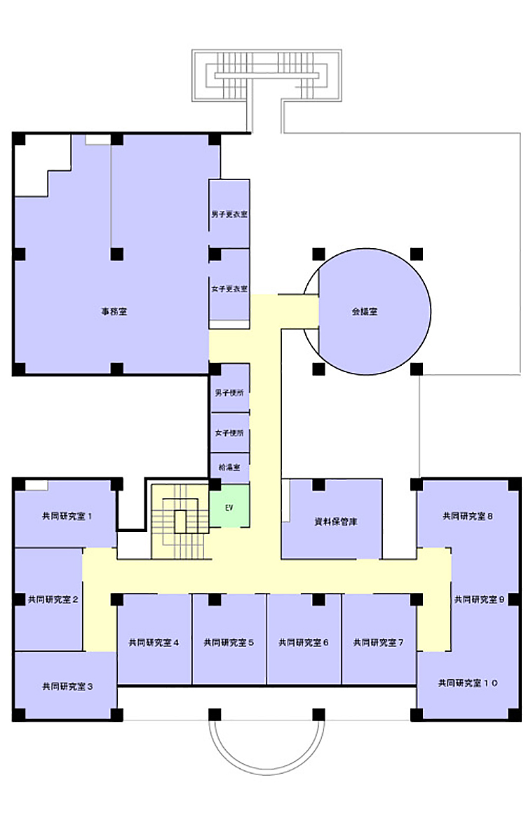 放射光ナノテク研究所 ２階見取り図